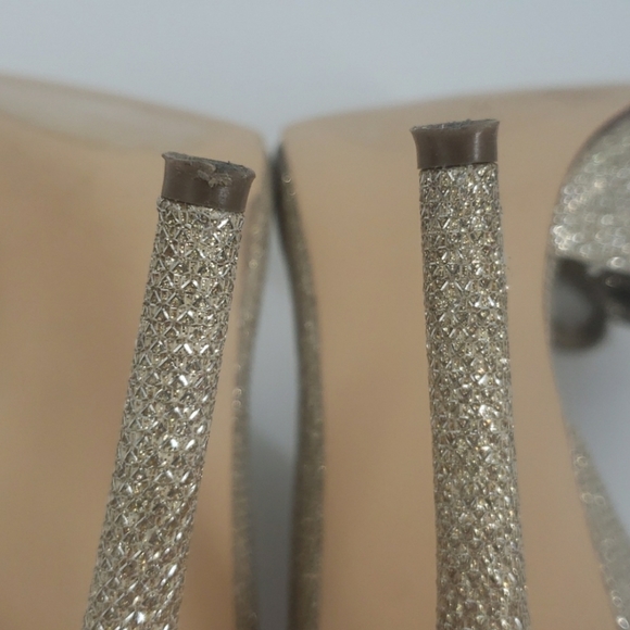 Betsey Johnson Prince D'orsay Gold Sparkle Bow Women's Holiday Evening Pumps - Picture 9 of 13